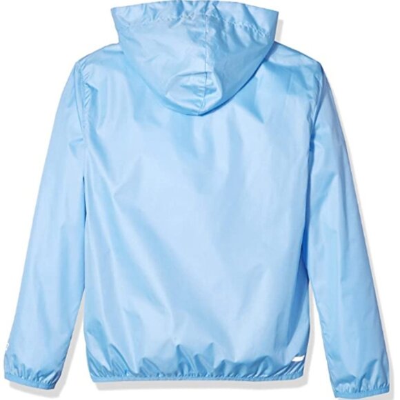 Starter Girls M Popover Packable Jacket Light Blue Windbreaker Raincoat - Picture 2 of 3
